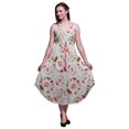 thumbnail image 1 of Bimba Robe Midi de Plage Imprimée Teinture sur Nœuds pour Femmes, à Bretelles, Tenue d'Été-TTTG, 1 of 1