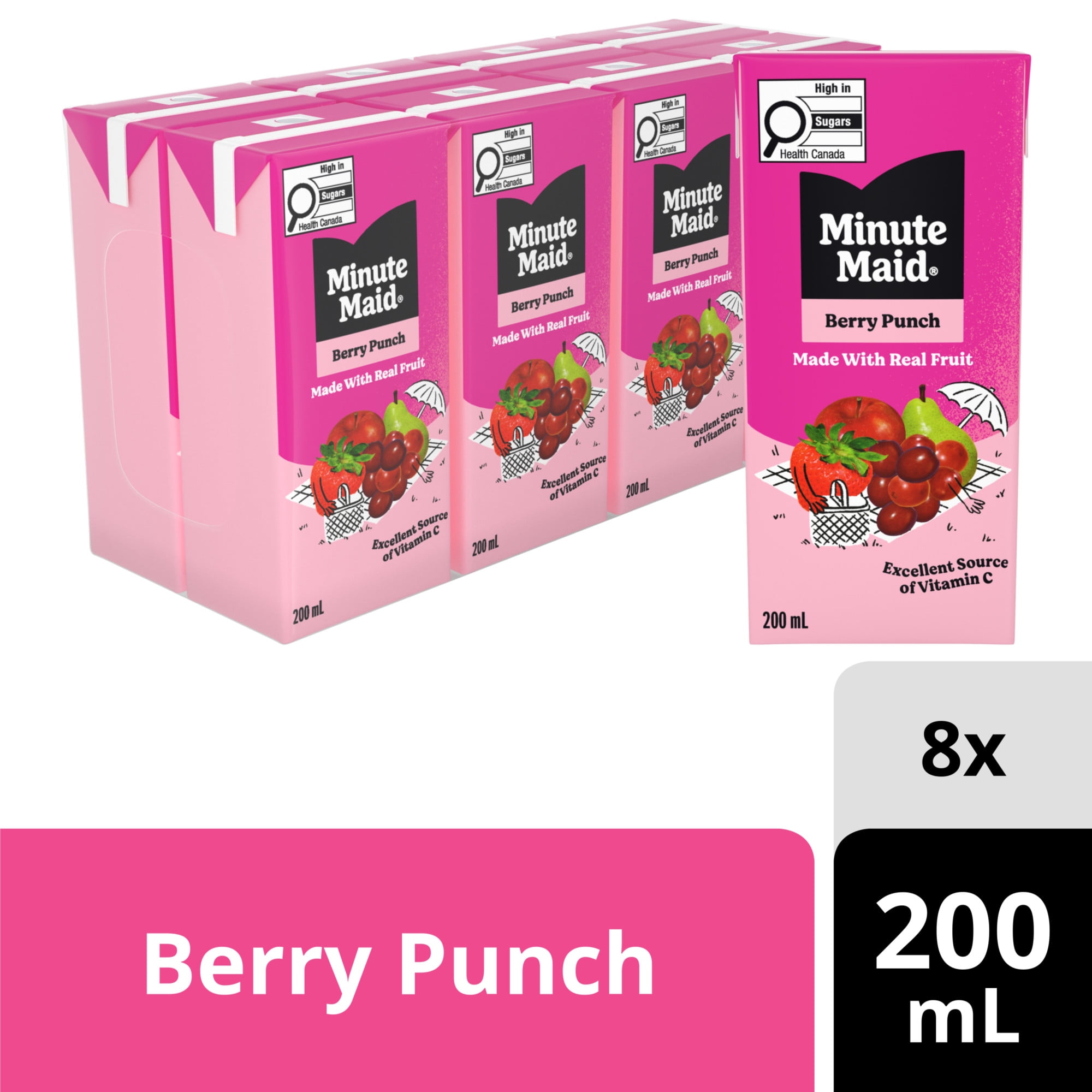 Minute Maid Berry Punch Cartons, 200 mL, 10 Pack