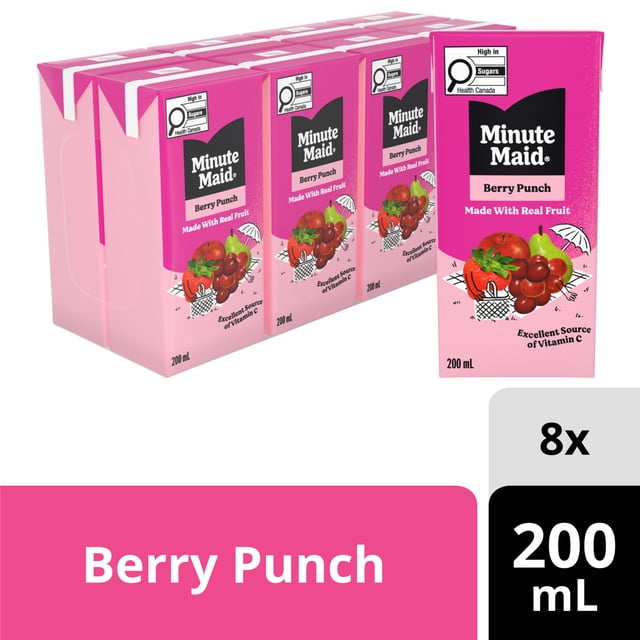 Minute Maid Berry Punch Cartons, 200 mL, 10 Pack