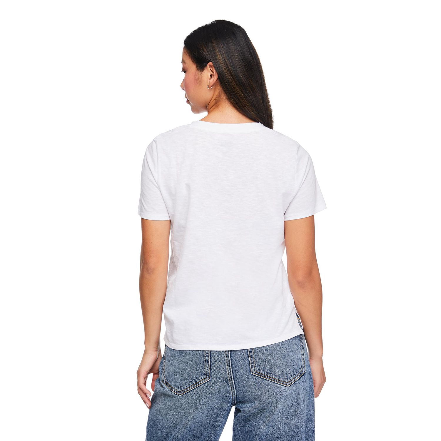 T-shirt à pochette encolure en V George pour femmes