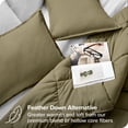 thumbnail image 3 of Bare Home Goose Down Alternative Comforter Set - 3 Piece Set - All Seasons - Full/Double, Olive, 3 of 7