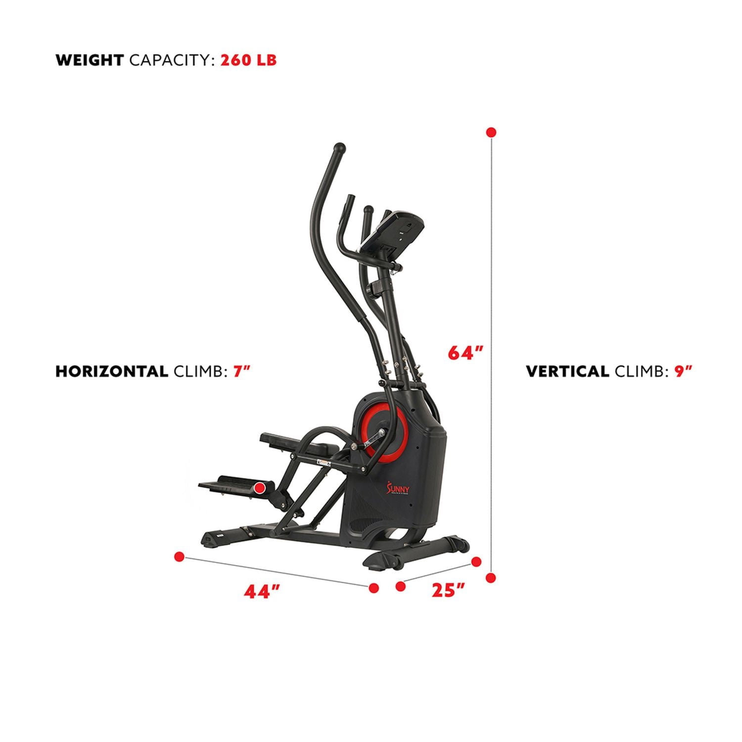 Grimpeur cardio haut de gamme Sunny Health & Fitness – SF-E3919