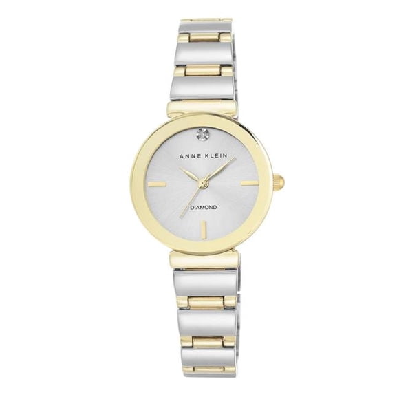 Anne Klein AK-2435SVTT Women Diamond-Accented Two Tone Bracelet Watch