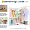 thumbnail image 1 of EDTara Metal Garment Rack Closet System, Heavy Duty Freestanding Organizer With Adjustable Hanging Rods and Storage Shelves, 1 of 7