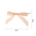 thumbnail image 2 of Unique Bargains 100Pcs Mini Ribbon Bow 3.5' Twist Tie Mini Fabric Satin Ribbon Flower Bows Craft DIY Sewing Bows Rose Gold, 2 of 5