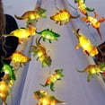 thumbnail image 1 of Dinosaur String Lights - Colorful LED Dino Lights for Kids Room Decor, Birthday Party & Bedroom Ambiance, 1 of 7