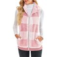 thumbnail image 4 of LUXUR Gilet à Carreaux pour Femmes Tenue de Travail Décontractée Rose S, 4 of 5
