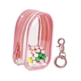 thumbnail image 3 of MERIGLARE Clear Figure Display Bag with Keychain Mini Doll Storage Bag for Mini Figure Light Pink, 3 of 7