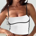 thumbnail image 2 of MIASHUI Womens Camisole Tank Tops Adjustable Spaghetti Strap Vest,White,S, 2 of 5