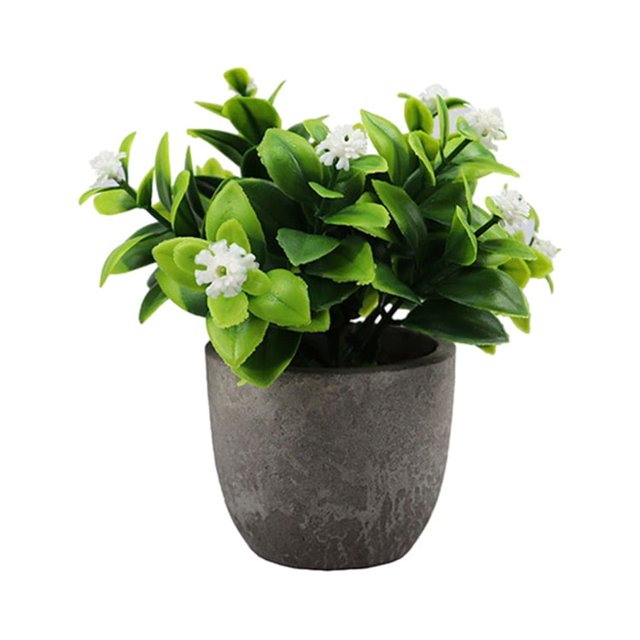 Redempat Plastic Easy To Clean Artificial Succulent Realistic Appearance Long-lasting Durability Eco-friendly new whitebabysbreath 1Set