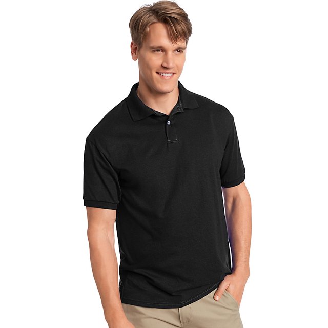 Hanes Men's Cotton-Blend EcoSmart Jersey Polo - 054X