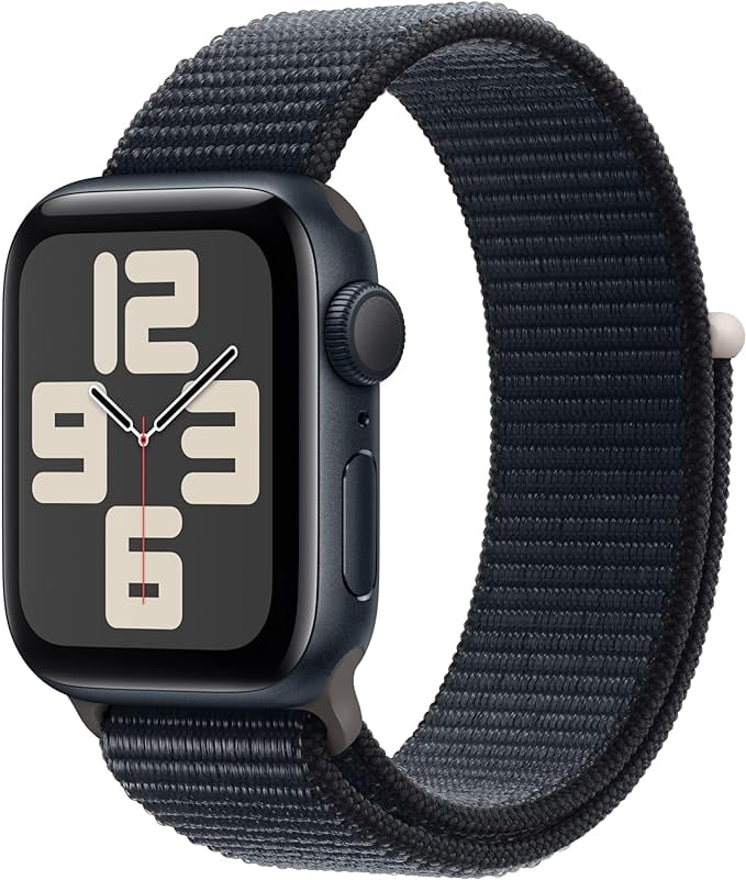 Apple Watch SE (2nd Generation GPS) 40mm Midnight Aluminium Case Smart Watch With Midnight Sport Loop (41mm belt) | Certified Refurbished (Grade A)