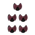 thumbnail image 1 of Decodeary Professional Hair Plate Mesh Pocket Practical Snood Net Elegant And Professional Two Bows-wine red 5Set, 1 of 6