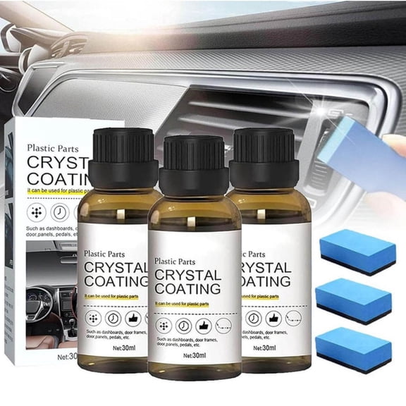 Lunxisen 9 Pcs Kit de Restauration de Garnitures en Plastique pour Voiture Crème de Réparation Restaure Pare-Chocs Délavés Phares Solution de Restauration(30ml)