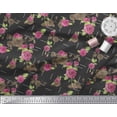 thumbnail image 2 of Soimoi Green Rayon Fabric Spiral & Stripe Geometric Decor Fabric Printed Yard 56 Inch Wide, 2 of 3