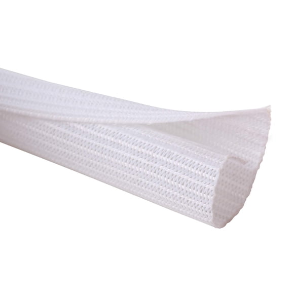 Alex Tech 25 Pieds - Protecteur de Cordon 3/8 Pouce Gaine Fendue pour Câble Usb Cordon d'Alimentation Câble Audio Vidéo - Protège le Chat des Morsures - Blanc