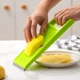 thumbnail image 1 of Bowayaoa Manual Mandoline Slicer, Adjustable Vegetable Cutter with Non-Slip Base, Stainless Steel Blade for Potatoes Cucumbers Radishes, Kitchen Gadget for Slicing, 1 of 2