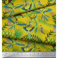 thumbnail image 3 of Soimoi Silk Fabric Branches,Parrot & Leopard Jungle Print Sewing Fabric Yard 42 Inch Wide, 3 of 3