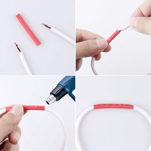 530PCS Heat Shrink Tubing Electrical Wrap Wire Cable Sleeves PE 2:1 Insulated Sleeving Assorted