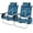 Modèle, variante sur Patiojoy Lot de 2 Chaises de Plage Pliantes Type Sac à Dos, Chaises Inclinables d'Extérieur à 5 Positions avec Oreiller, Bleu Foncé