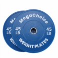 thumbnail image 2 of 2 Pcs Plaques d'Haltère en Caoutchouc de 45 Lb avec Impression, 2 of 9