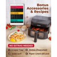 thumbnail image 2 of Cartman 4QT Compact Air Fryer, Ultra-Flat 6.7" Height Small Airfryer, Adjustable Airflow Design, Viewing Window, Up to 450℉, 7 Presets Touchscr, 2 of 7