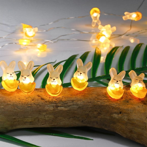 3Pcs Led Easter Egg Rabbit Lantern String! CQCYD Easter Decorations, LED Easter Eggshells Rabbits Shaped Copper String Lights, Plastic Lantern Festival Decorative Lights for Indoor Outdoor Party,