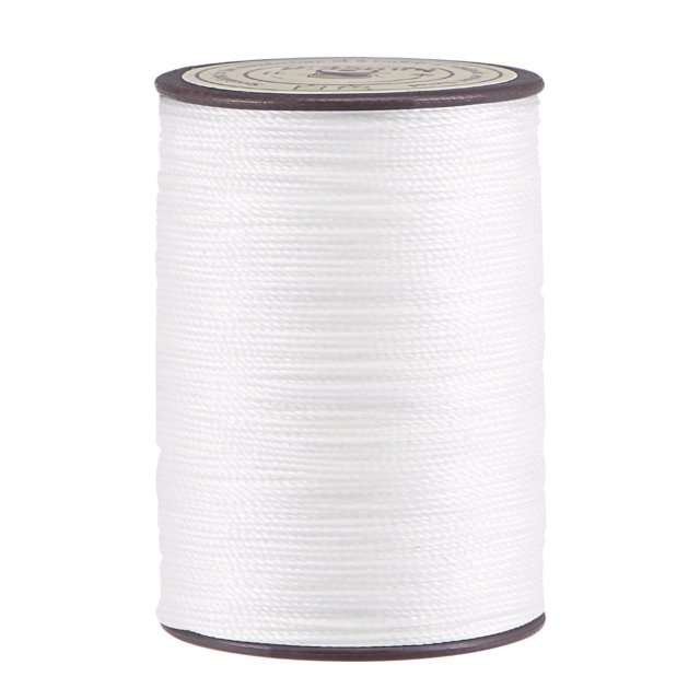 Unique Bargains Thin Waxed Thread 93 Yards 0.65mm Polyester String Cord for Machine Sewing Hand Quilting Weaving, White