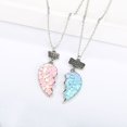 thumbnail image 3 of 2pcs/set Sequin Stitching Heart Broken Best Friends Necklace Pendant Chain, 3 of 5