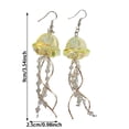 thumbnail image 2 of Earrings For Women Clear Resin Dangling Drop Earrings Handmade Boho Transparent Fringe Statement Jewelry, 2 of 4