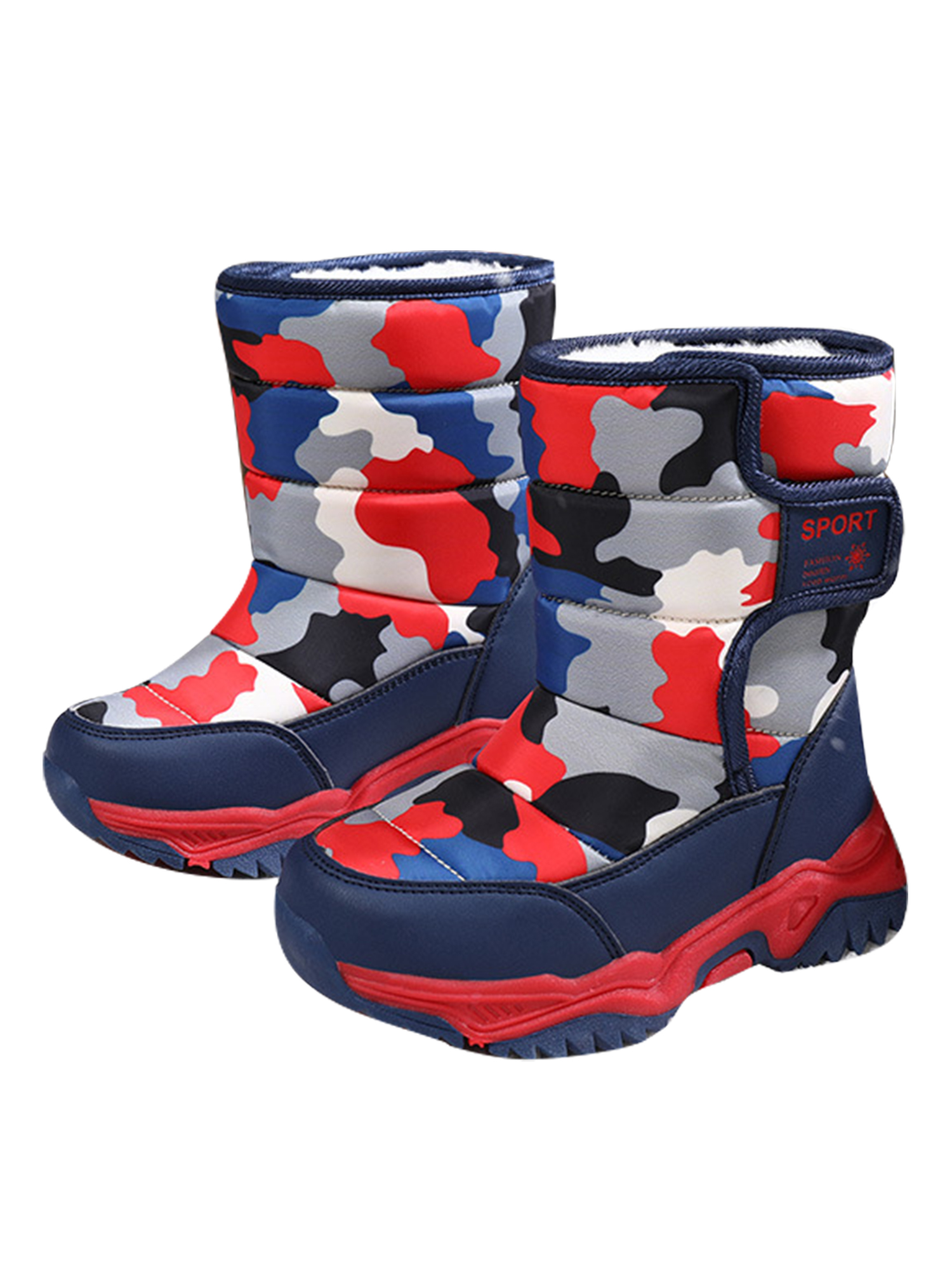Woobling Bottes Mi-Mollet Antidérapantes pour Garçons, Plateforme Extérieure, Respirantes, Rouge 2Y