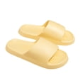 thumbnail image 1 of Mens and Womens Home Slippers Simplicity Solid Color Quick Drying Soft Sole Comfortable Non-Slip Indoor and Outdoor EVA Slippers Yellow-01, 1 of 4