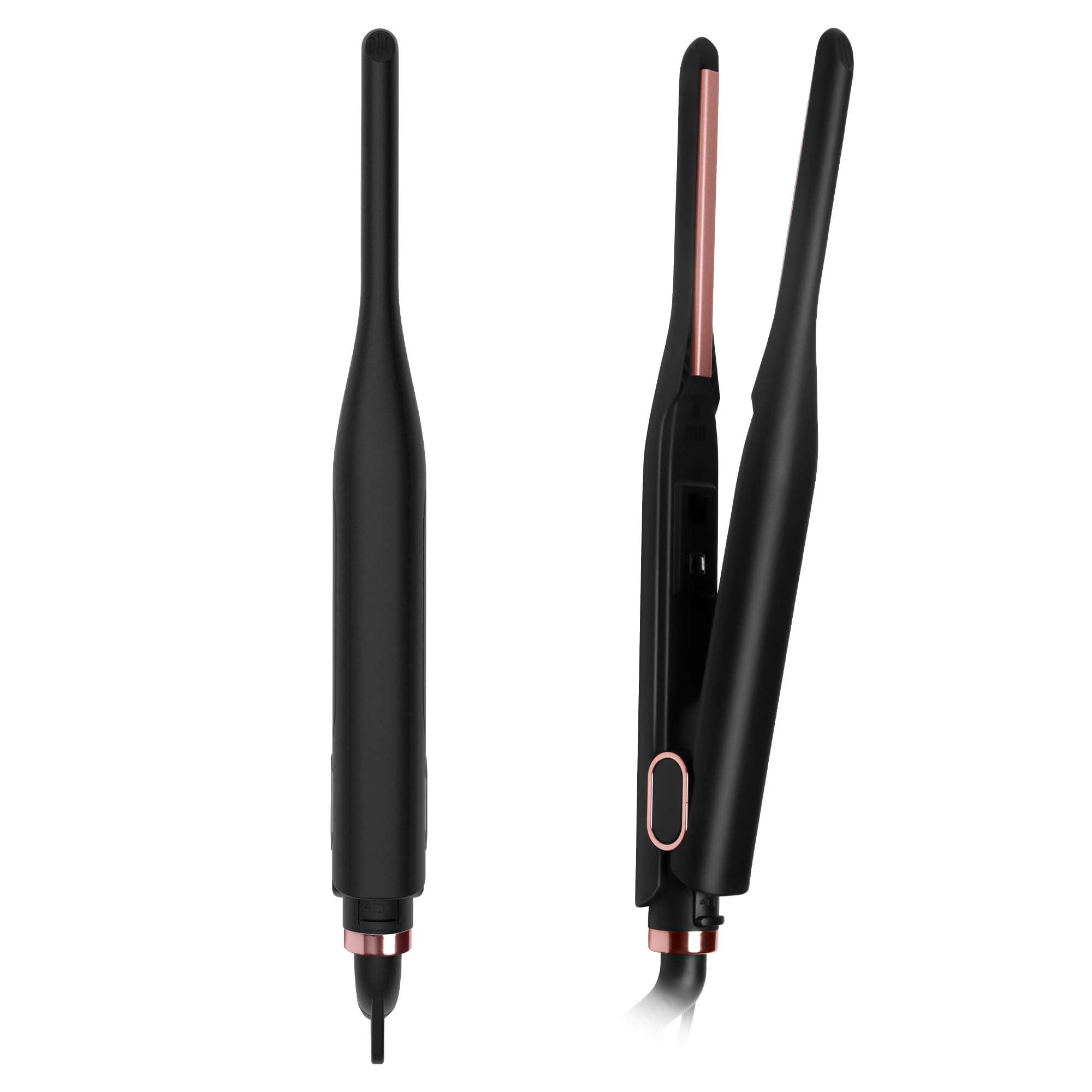 Small Flat Iron for Short Hair Pencil Flat Iron Mini Hair Straightener Ceramic Beard Straightener Tiny Hair Straightening Iron (us)