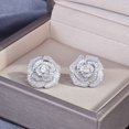 thumbnail image 3 of Camellia Flower Earrings,Rings, pendants, necklaces Sterling Silver Camellia Stu, 3 of 5
