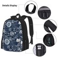 thumbnail image 3 of Kdxio Sailing Cruises Nautical Print School Study Combo Set Backpack with Lunch Bag Pencil Case Oxford Lightweight Durable Travel Organization Kit, 3 of 7