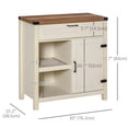 thumbnail image 3 of HOMCOM Sideboard Buffet Cabinet, Farmhouse Kitchen Storage Cabinet, 3 of 10