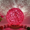 thumbnail image 1 of Jusqu'à 65 % de Réduction Lampe de Table en Rotin LED avec Charge USB 3D, 1 of 3