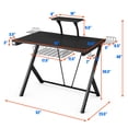 thumbnail image 2 of Gymax Gaming Desk Computer Desk PC Table Workstation with Headphone Hook & Cup Holder, 2 of 10