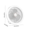 thumbnail image 3 of Ceiling Fan with Lights Ceiling Fan with Lights Enclosed Low Fan Light Ceiling Light with Fan Usb Rechargeable Fan Ceiling Fans Indoor with Light, 3 of 7