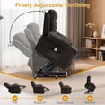 thumbnail image 4 of YSICK Small Power Lift Recliner Chair for Elderly with Remote Control Linen for Living Room,Black, 4 of 7