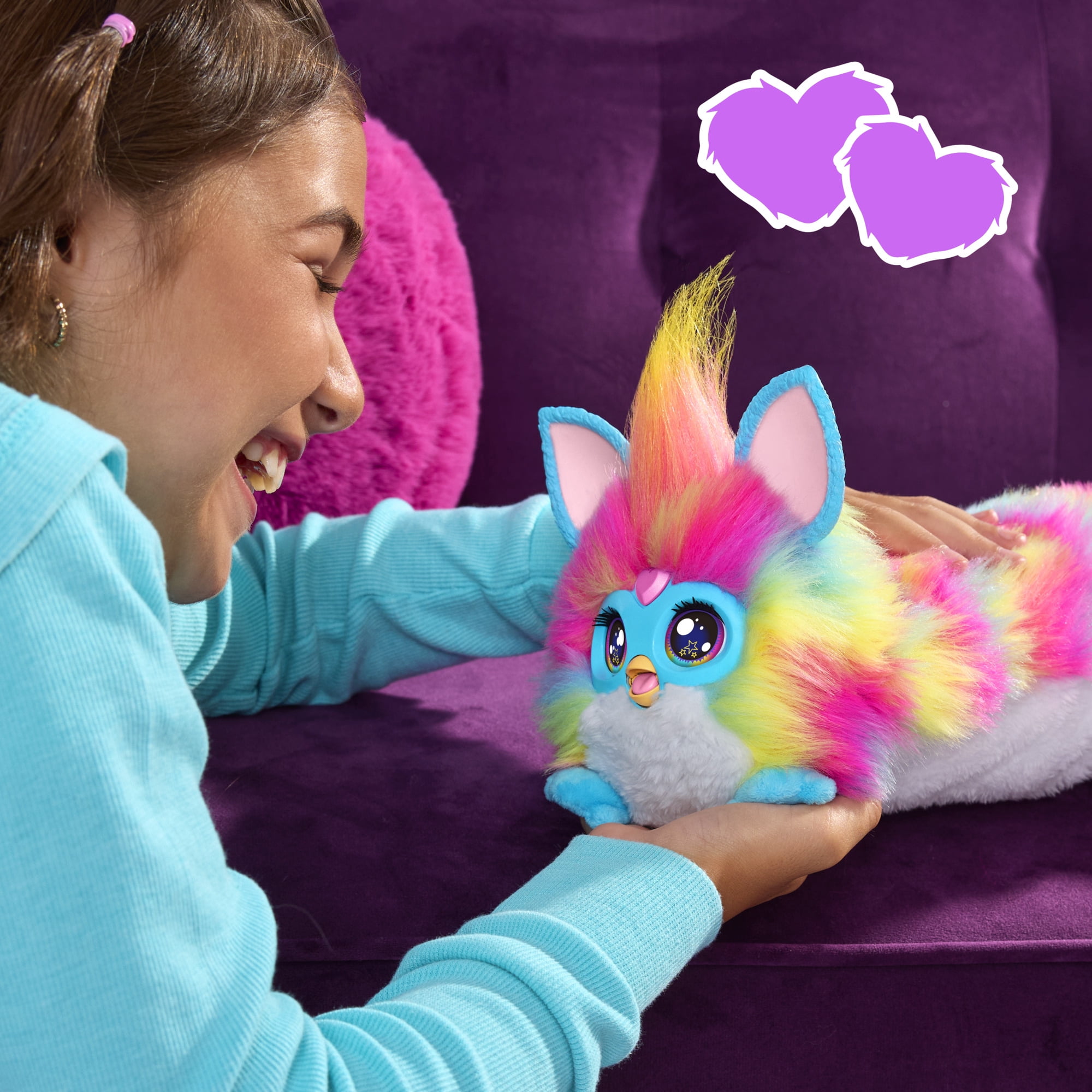 Furby DJ Furby, jouet interactif arc-en-ciel - Version Française