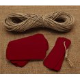 thumbnail image 1 of 100 Pcs Rectangular Shape Blank Tags Bonbonniere Wedding Favor Hang Tag with Free Natural Jute Twine - Colours Available, 1 of 7