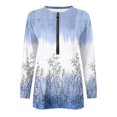thumbnail image 4 of 2023 Chandail de Mode pour Femmes Rabais de 50 % Liquidation Hauts pour Femmes Automne Manches Longues Chandail Ample Chemise Chic Décontractée Chandails à Col Rond pour Dames, 4 of 5