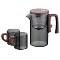thumbnail image 2 of Huayishang Glass&Bottle Water Separation Glass Teapot With Wooden Handle Teapot Glass Teapot With Infuser Magical Teapot Glass Glass Teapot With Strainer Filter Teapot With Infusers, 2 of 9