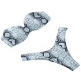 thumbnail image 3 of Women Summer Two-piece Bikini Set Push-up Padded Tube Top Triangle, 3 of 6