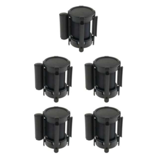 maskred Barrière de Queue de Pilier Rétractable Polyvalent pour une Gestion Efficace de la Foule Noir 3mètres 5Set