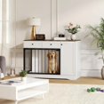thumbnail image 1 of Bingirl Table d'Appoint Cage pour Chien de 47 Pouces : Comprend 2 Tiroirs et un Espace de Rangement, Convient aux Petits et Moyens Chiens, 1 of 7