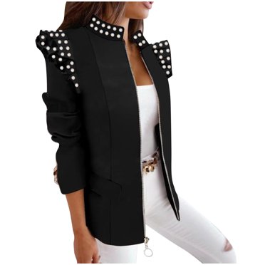 Pisexur Cardigan à Manches Longues pour Femmes Tenue d'Affaires Couleur Unie Fermeture Éclair Cardigan Amincissant Manteau Veste Haut Décontracté Long Cardigan à devant Ouvert Chandails