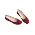 thumbnail image 3 of MAWCLOS Chaussures Décontractées pour Femmes Chaussures de Marche Confort à Enfiler Ballerines Mode Bout Carré Ballerine de Soirée Rouge Vin 8, 3 of 4
