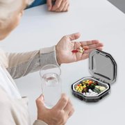 TopLLC Storage Bins Pills Organizer Airtight Pills Box Pills Dispenser Home Travel Supplement Holder Portable Compact Waterproof Pills Box Storage Bags